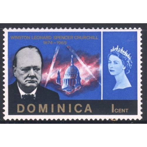 Dominica 1966 - SG187 - 1c blue - Churchill Commemoration - unused