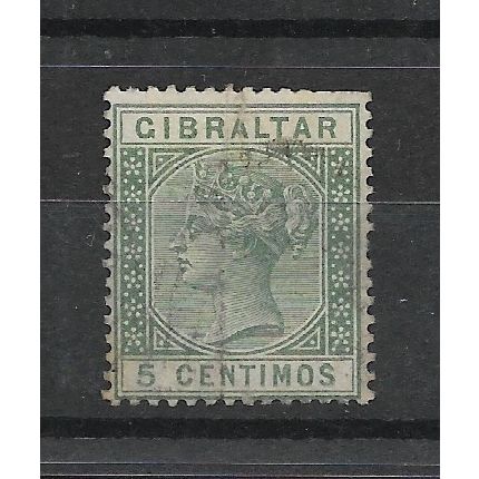 Gibraltar.SG22 5c Green.Fine Used.Sept18