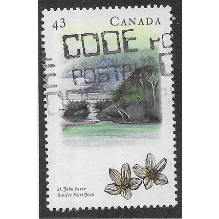 CAN 1993 43c 'RIVERS- ST JOHN RIVER' (3RD SERIES) FINE USED (EBID71-279)