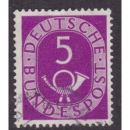 Germany 1951 Posthorn 5pf Fine Used SG 1047 VGC