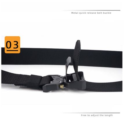 Mens Tactical Belt Alloy Zinc Buckle Outdoor Work Hiking Elastic Belt Stretching
