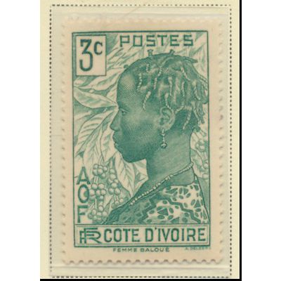 Ivory Coast Stamp Scott #114, Mint Never Hinged
