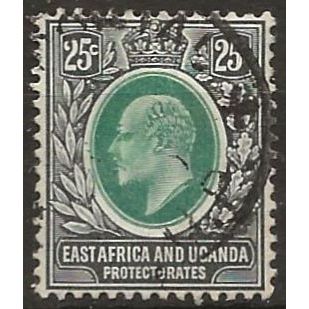 E Africa & Uganda 1907 SG41 25c Grey-Green & Black Fine Used . .