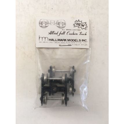 HO Scale Hallmark Allied Full Cushion 4 Wheel Truck Pair 4344