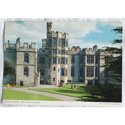 1973 postcard Warwick Castle, Visitors Entrance