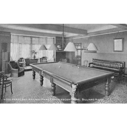 Herne Bay Billiard Snooker Room Railway Convalescent Home Postcard