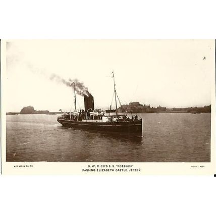 Great Western Railway SS ROEBUCK Postcard (Pitt Series 13)