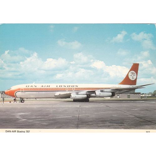 Dan Air Boeing B707 Aircraft Postcard (A12260)