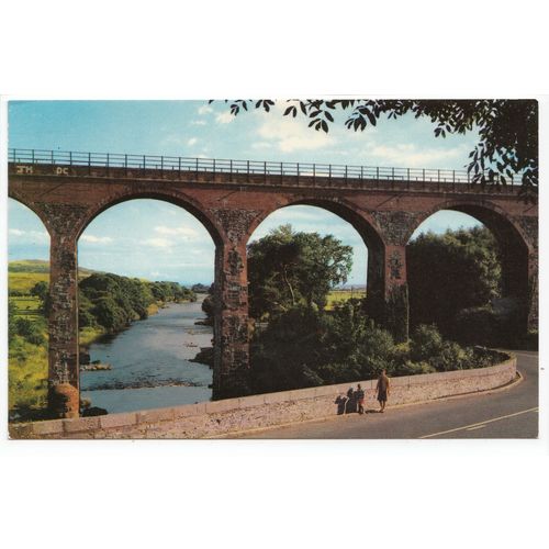 The River Luce and Viaduct Glenluce Wigtownshire Postcard 36013