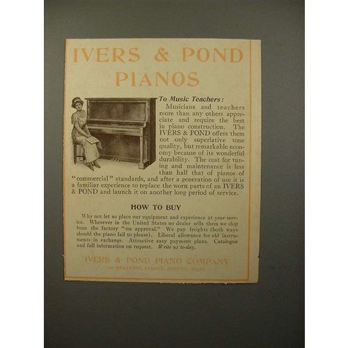 1913 Ivers & Pond Piano Ad - NICE