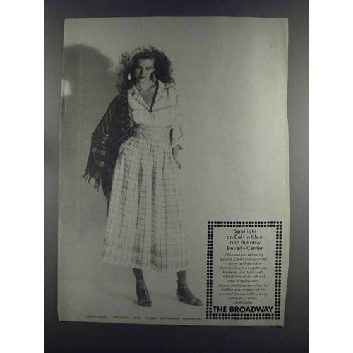 1982 The Broadway Calvin Klein Blouse, Skirt & Scarf Ad