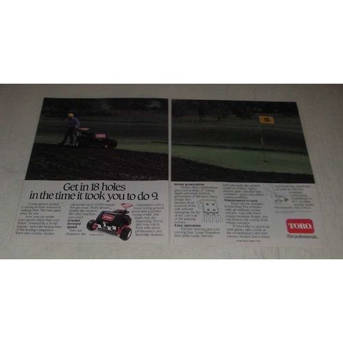 1987 Toro Greens Aerator Ad - Get in 18 Holes in the Time it Took You to Do 9
