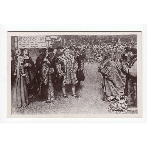 King Henry 8th Catherine of Aragon Oxford Pageant RP Postcard 5343