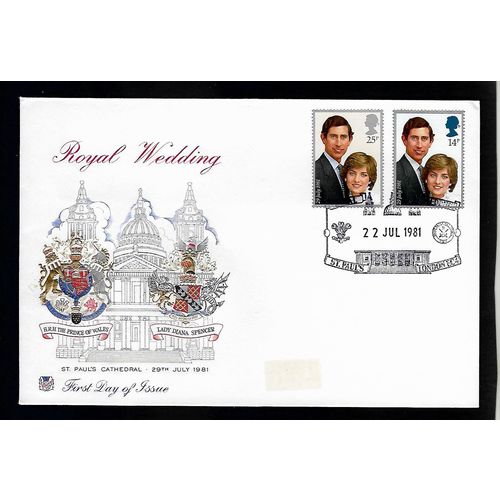 GREAT BRITAIN 1981 ROYAL WEDDING SPEC H/S ST PAULS LONDON FIRST DAY COVER#1