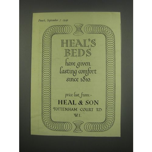1949 Heal & Son Beds Ad - Heal's Beds have given lasting comfort since 1810