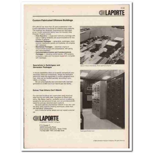 Galveston-Houston Company 1983 Vintage Catalog GH LaPorte Offshore Oil