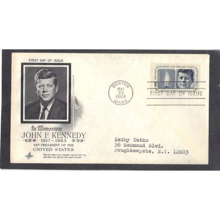 FDC Art Craft 1246 5c John F. Kennedy (Cachet-Typed/A) CV01453