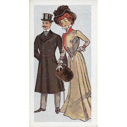 British Costume 1967 Brooke Bond Tea Card 40 - Day Clothes 1901