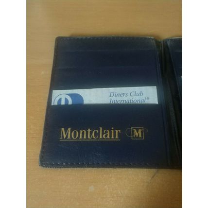 Montclair Cigarettes Blue Vinyl/leather like 8 Pocket Wallet