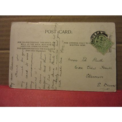THE THAMES AT WESTMINSTER, LONDON.. used antique postcard F. F. & Co. 1907 pm. /