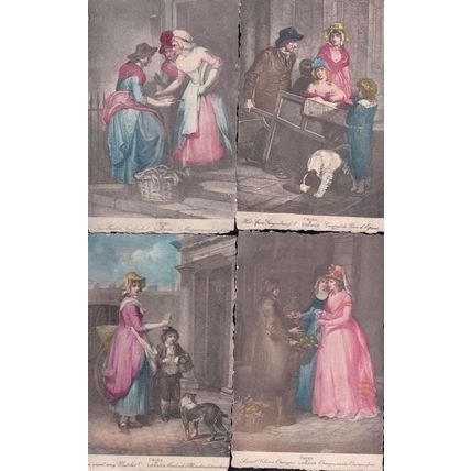 Cries Of London Street Vendor Food 12 x Antique Postcard s