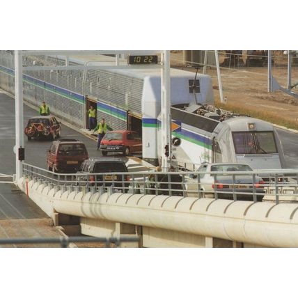Cars Loading Calais Terminal Eurotunnel Le Shuttle Postcard