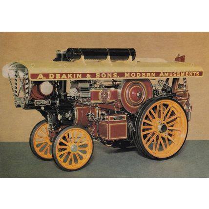 A Deakin & Sons Amusements Fowler 1933 Engine Model Postcard