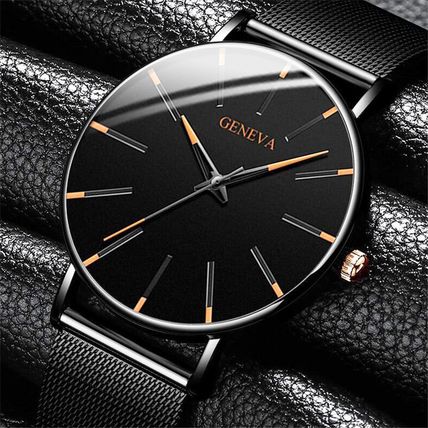 Simple 2020 Fashion Men's Watches Business Quartz Thin Stainless Steel Handle St