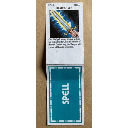 Talisman RPG 2nd Edition: Bonus cards Spell Bladesharp (A) 1985 Games Workshop