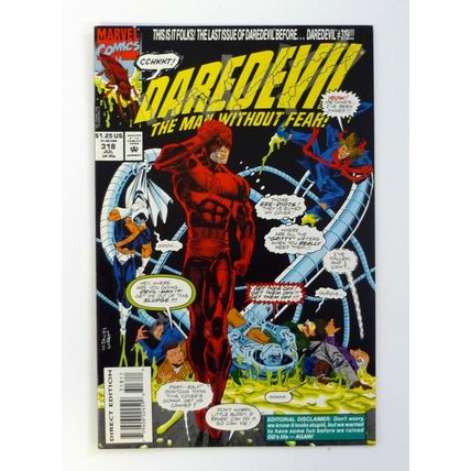Daredevil Man Without Fear #318 Marvel Comics Grease Monkeys NM 1993