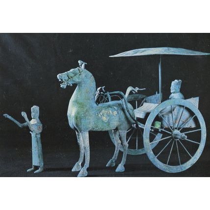 Chinese Chariot Bronze Model Kansu 2nd Century AD Postcard