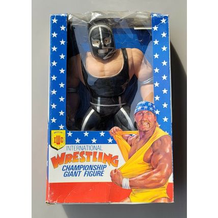 wwf ljn hasbro wrestling superstars 10" black masked mexican wrestling figure