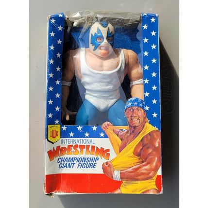 wwf ljn hasbro wrestling superstars 10" white masked mexican wrestling figure