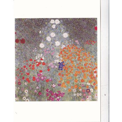 Gustav Klimt Blumengarten Postcard unused VGC