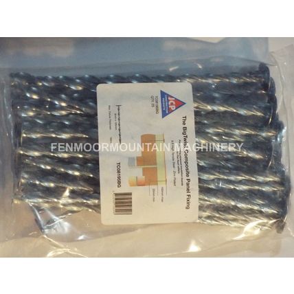 Suretwist Panel Fixing 8 x 195mm Zinc Plated Pack 25 composite fixings 20mm head
