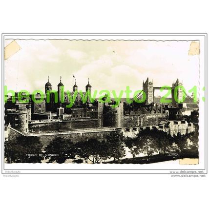 TOWER OF LONDON, LONDON, ENGLAND, 1940/50s?, Postcard