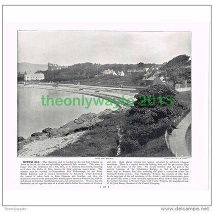 WEMYSS BAY, RENFREW, SCOTLAND, Book Illustration, c1895