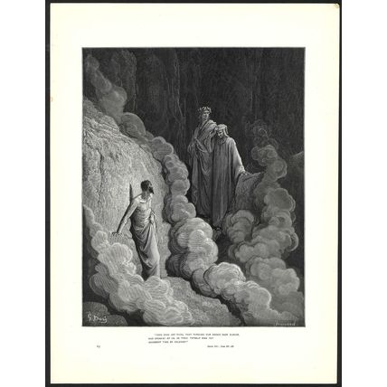 MARCO LOMBARDO 1903 Gustave Doré - Dante Alighieri ANTIQUE ENGRAVING