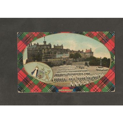 Postcard Edinburgh Stewart Tartan