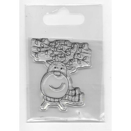 Reindeer Character Stamp. Stamping Cardmaking Scrapbooking Crafts