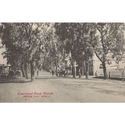 Government Road Nairobi Africa Antique Mombasa Postcard