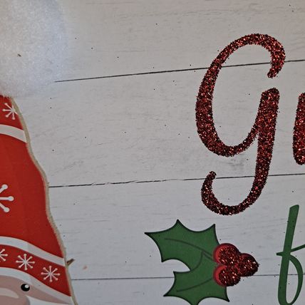 New CHRISTMAS WALL HANGING "Gnome For The Holidays" Holiday Decor MDF