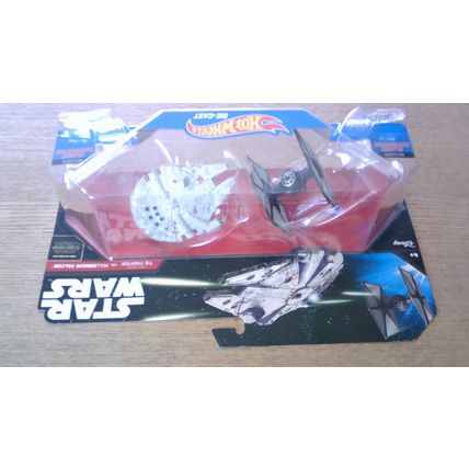 STAR WARS - First Order Tie Fighter vs Millennium Falcon - Hot Wheels Twin Pack