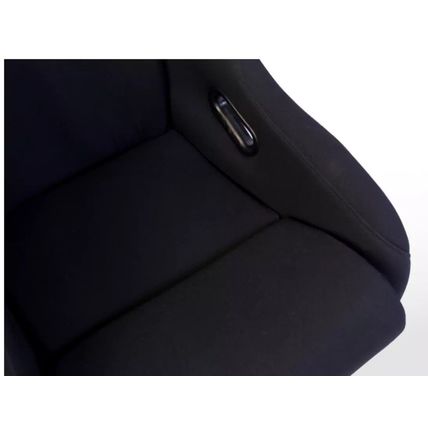 FK Pair of Universal Motorsport Racing Sports Bucket Seats Fixed Back Black