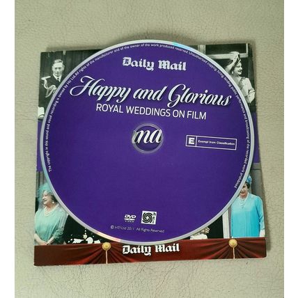 HAPPY AND GLORIOUS - ROYAL WEDDINGS ON FILM - MAIL PROMO DVD .