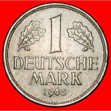 Ⰶ NOT COMMUNIST TYPE (1950-2001):GERMANY★1 MARK 1965G BADEN★LOW START★NO RESERVE