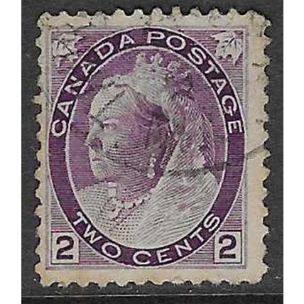CANADA 1898-1902 QUEEN VICTORIA 2c PURPLE USED SG153