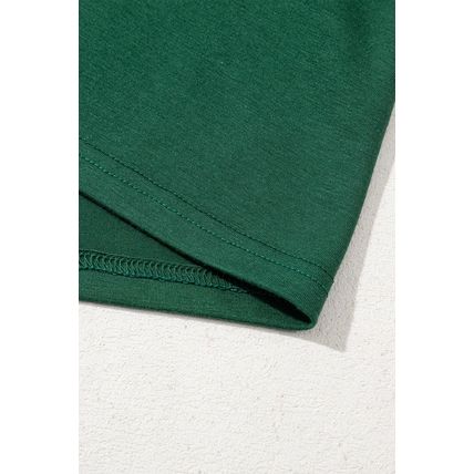 Green Contrast Lace Raglan Sleeve Pleated Detail Shift Dress