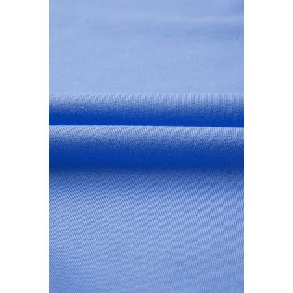 Blue Exposed Seam Colorblock Patchwork Ribbed Trim Pullover Sweatshirt