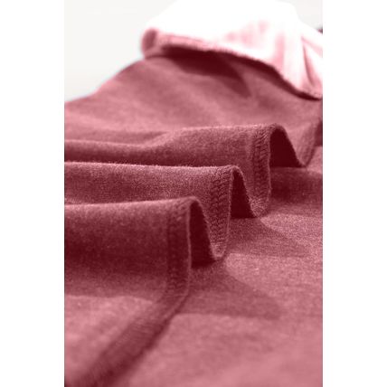 Mineral Red Contrast Print Striped Raglan Long Sleeve Loose Top